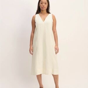 NWOT - Everlane Linen Midi Dress in “Bone”